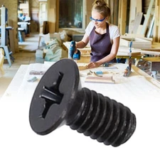 50Pcs Countersunk Screw Flat Cross M4 A2‑70 Connection Part for Repair