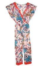 Emilio Pucci Crossfront Jumpsuit in Ivory Feathers