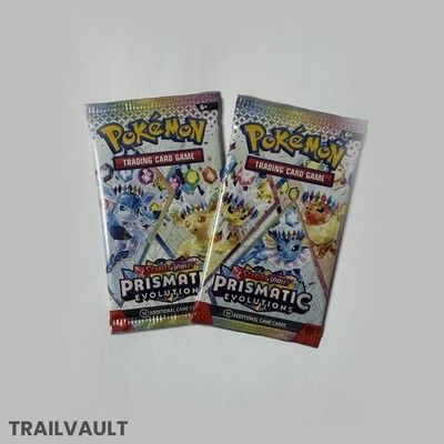 Lot Of 2 Pokémon Scarlet & Violet Prismatic Evolutions Booster Packs