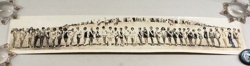 Original 1927 Badendes Mädchen Revue Festzug Hof Lang Foto Galveston Flappers