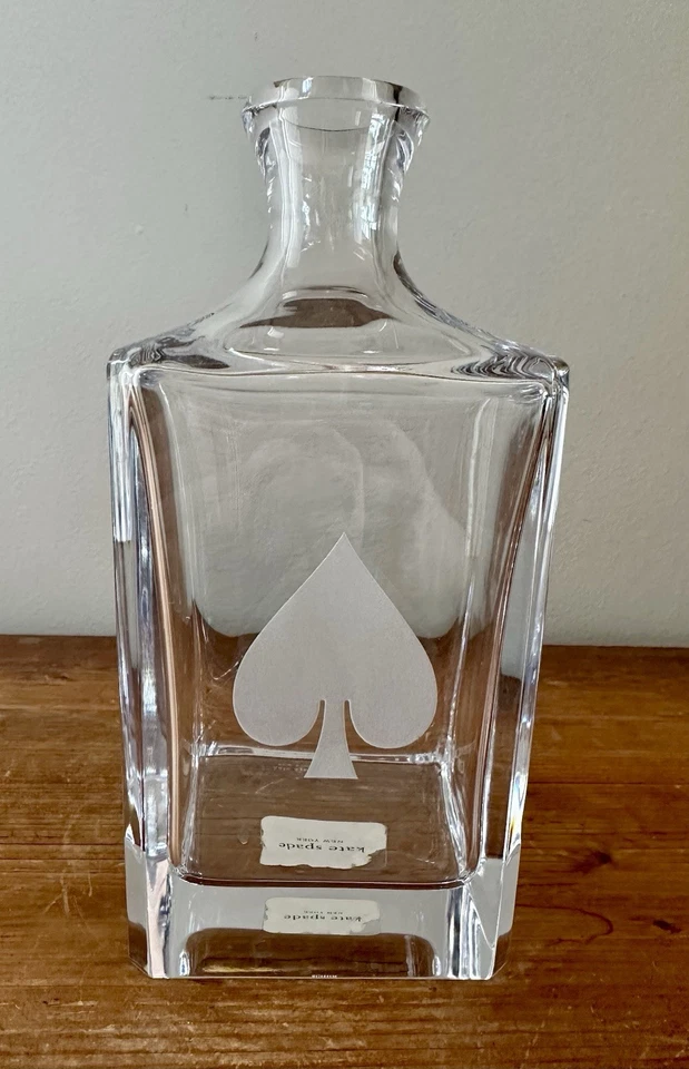 "Rara jarra de whisky de cristal Lenox Kate Spade New York Gin Rummy 11,5""H" Foto 2 de 4