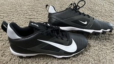 NWOB Nike Alpha Menace 4 Shark Black/White Cleats Size 13 Athletic Shoes