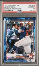 2021 Bowman Chrome Jeremy Pena Rookie Sapphire PSA 10 Astros