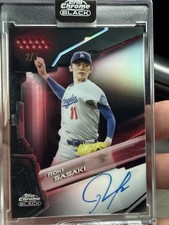 Topps Chrome Black 2026 Roki Sasaki Auto Los Angeles Dodgers 2/5