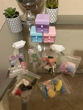 71Pcs Dollhouse Mini Jewelry Storage Case Towel Cosmetic Set Bathroom...