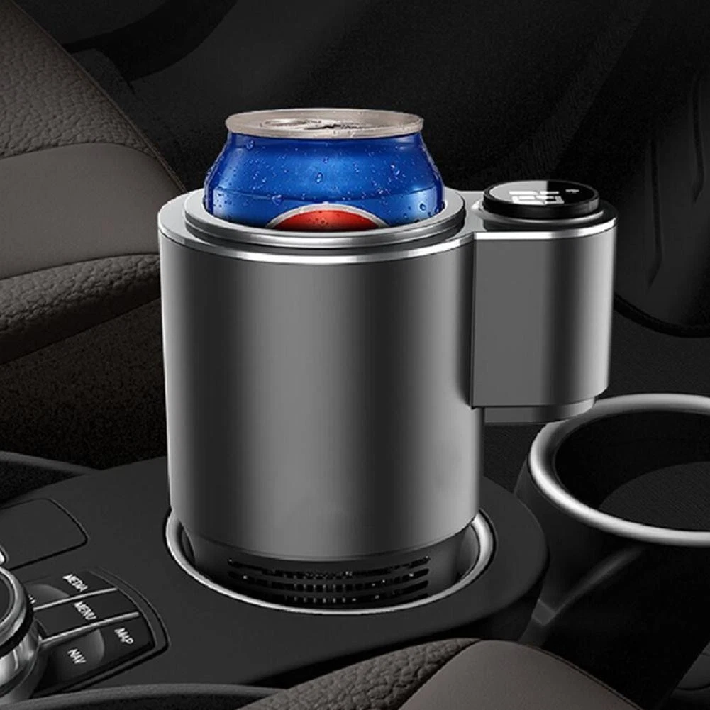 Digital Display 12V Car Cup Cooler Warmer for Optimal Beverage Enjoyment