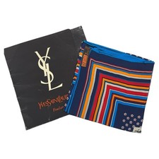 Sciarpa vintage YSL Yves Saint Laurent Foulards 100% seta taglia 33” x 34,5”