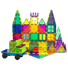 Magnetic Tiles 67 PCS, Car Building Blocks, 3D STEM Toys for Kids, Montessori...