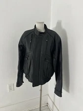 Vintage Harley Davidson Black Leather Moto Biker Jacket
