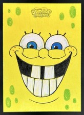 Marketplace image: 2025 Topps Chrome SpongeBob 25th SpongeBob Artist Auto Autograph Sketch #1/1 (B)