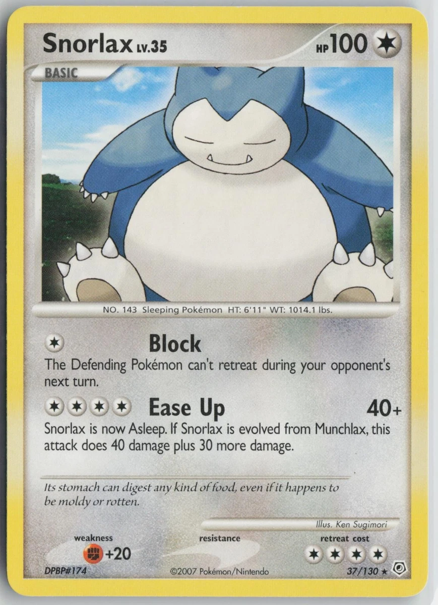 ポケモンカード海外版 エラー カビゴン Snorlax LV.37 Snorlax 37/130 Diamond and Pearl for sale | eBay