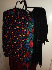 Vintage Womens Clothing Lot 1980s L XL AS IS Read Description