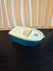 Vintage Fisher Price Little People Blue & White Small Life Tug Boat