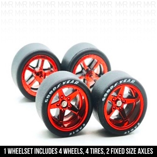 Scala 1/64 5 RAZZE v7 sfalsate ruote vero pilota cerchi set pneumatici per Hot - Foto 34 di 35