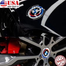 For BMW 50th Anniversary Blue White 68mm Wheel Center Caps Set of 4 BMW 2.75in✅