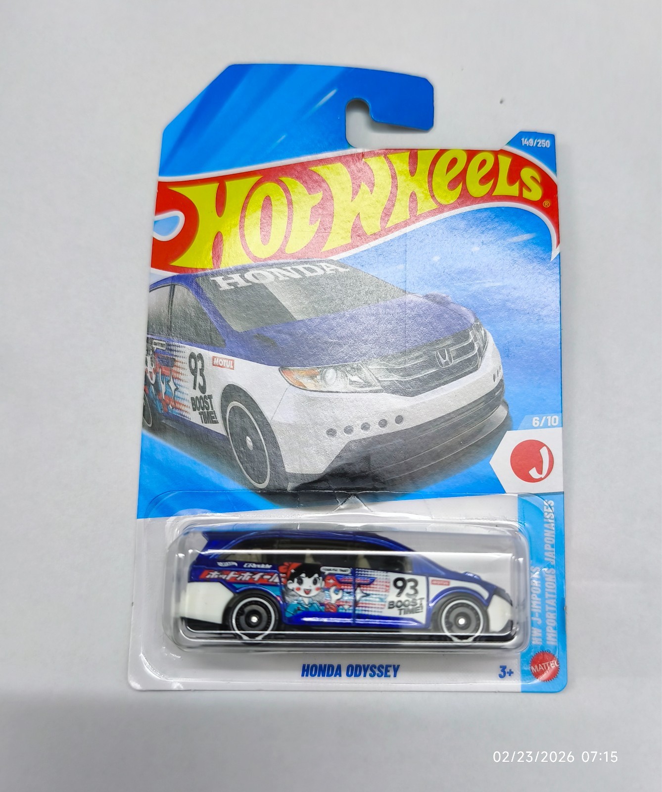 Hot Wheels 2026 NEW Case G Honda Odyssey LC (Promo Combine Shipping)