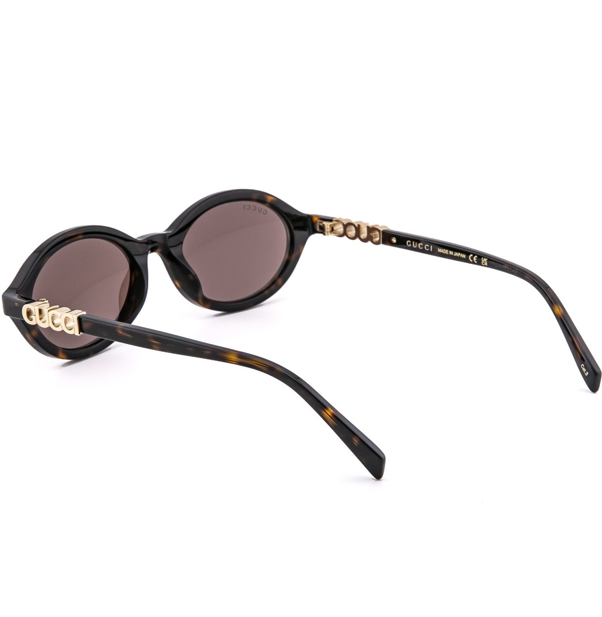 GUCCI 2153 Gg2153S Brown Havana Oval Narrow Unisex Logo  display picture 3
