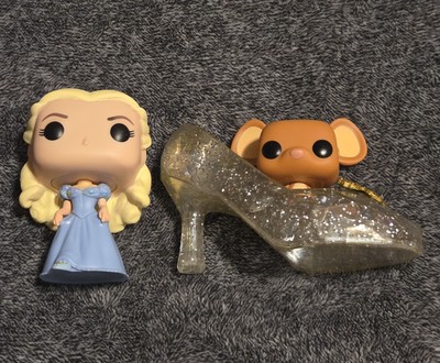 Funko Pop! Disney Cinderella Live Action Set Of 2 Loose Gus Gus Slipper #138 139