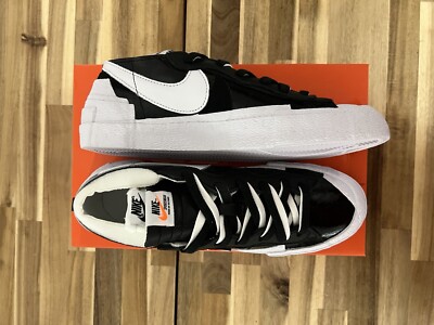 Size 6 - New Nike Blazer Low x Sacai Shiny Black DM6443-001