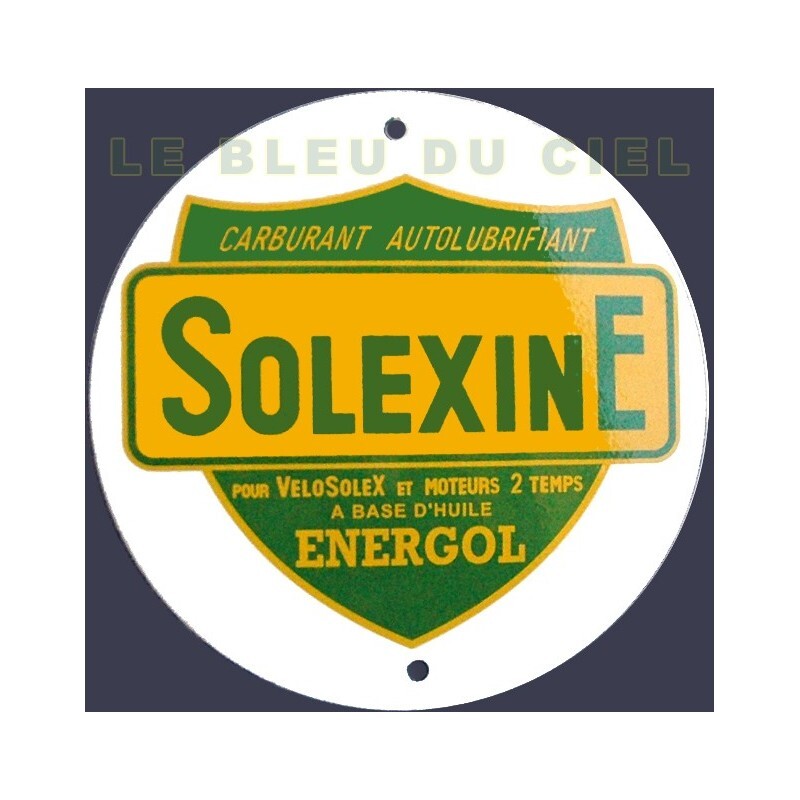 Plaque émaillée Solexine haut de gamme en acier véritable bombé