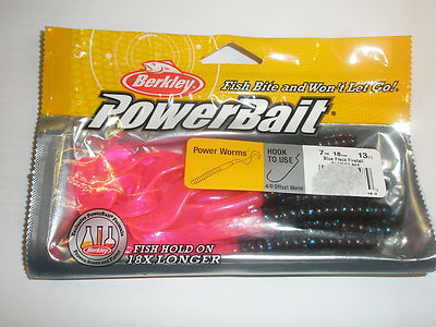 Berkley Powerbait Power Worms 7'' 18cm 13pk BLUE FLECK FIRETAIL Angelausrüstung