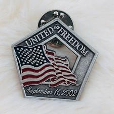 George Bush United in Freedom 9/11 Pentagon 1 Year Anniversary Will Not Fail Pin