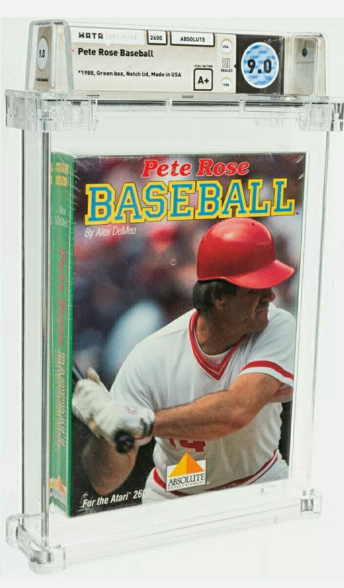 1988 Pete Rose Baseball Atari 2600 Video Game Green Box WATA 9.0 A+ Sealed ⚾️⚾️⚾