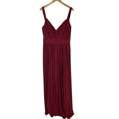 NWT Kleinfeld Cold Shoulder Long Bridesmaid Gown Dress in Cranberry Size 16 | eBay NWT Kleinfeld Cold Shoulder Long Bridesmaid Gown Dress in Cranberry Size 16 | eBay