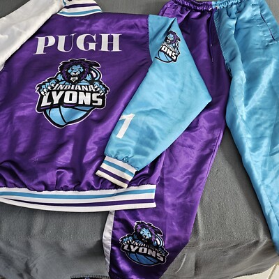 Mike Pugh #1 ABA Warm Up Pants And Snap Closure Jacket Indiana Lyons