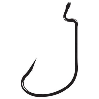 Gamakatsu Worm G Lock Needle Pointed Fishing Hooks #1/0 NS Black 6/Pk 204411