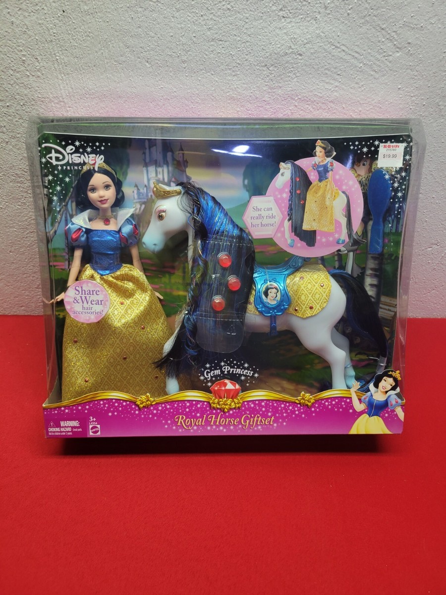 New 2006 Disney Gem Princess Snow White Royal Horse Gift Set New 2006 Disney Gem Princess Snow White Royal Horse Gift Set