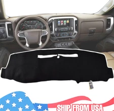 Dashmat Dashboard Cover For Chevrolet Silverado 1500 2500 3500 14- Carpet Black