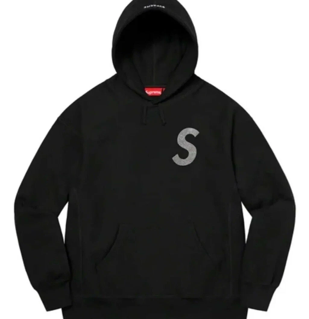 LOGO SUPREME SWAROVSKI S (GRAND NOIR) SS21 SWEAT À CAPUCHE NEUF LIVRAISON RAPIDE 