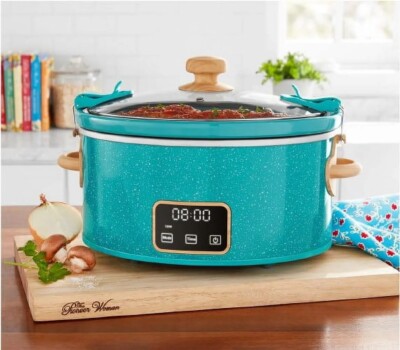 Digital Slow Cooker Programmable Large Crock Pot Electric 6 QT with Locking Lid