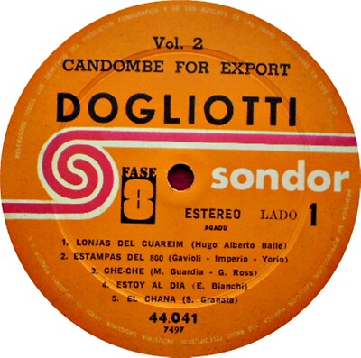 DOGLIOTTI - CANDOMBE FOR EXPORT VOL. 2 - VG++ - URUGUAY | eBay