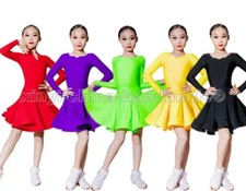 2026 Childrens Latin Salsa Ballroom Dance Dress Girls Dancewear Costumes set