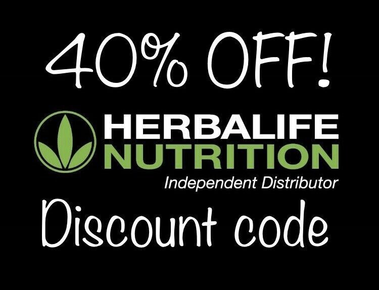 HERBALIFE NUTRITION 40% OFF DISCOUNT CODE FOR ALL HERBALIFE