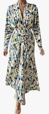 New SHEIN Womens Long Sleeve Asymmetrical Hem Allover Print Dress Size S(4)