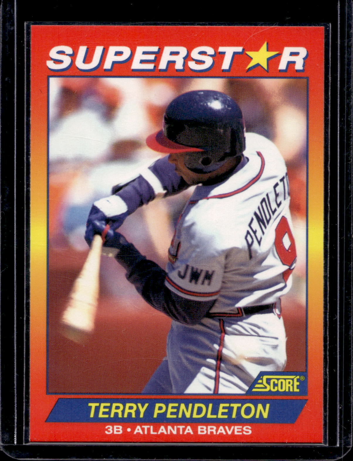 1992 Score 100 Superstars Terry Pendleton #45 - Atlanta Braves