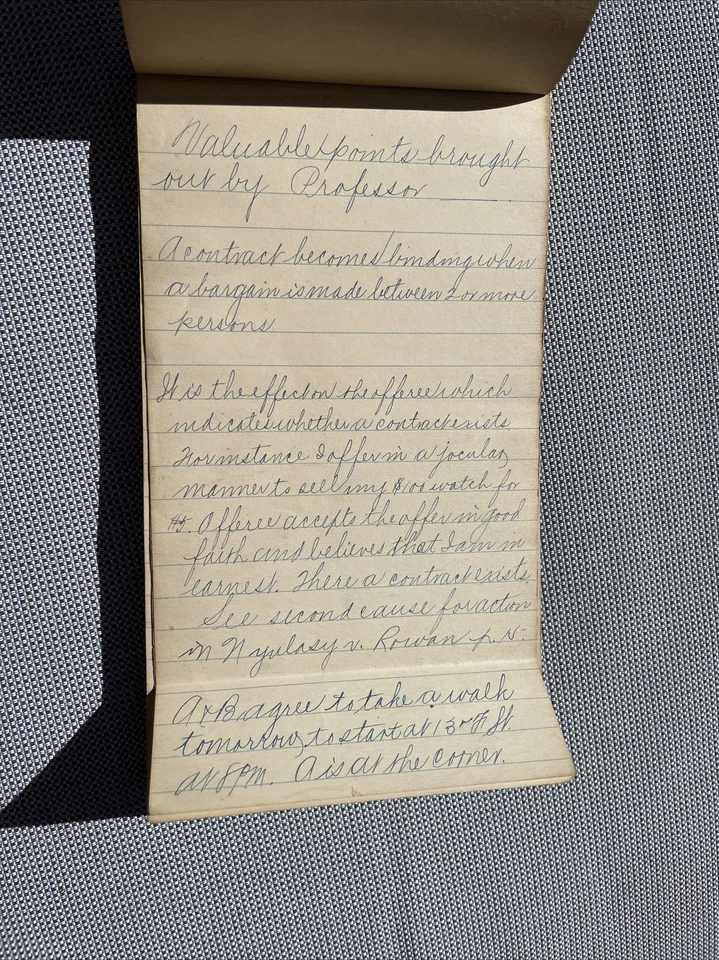 manuscript points brought by Professor Mumma on Contracts Kennedy estate - Image 2 of 4