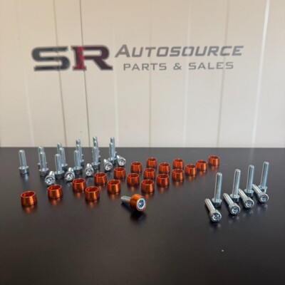 SR Autosource Orange Rocker Cover Dress Kit für RB26 mit Valley Befestigungen