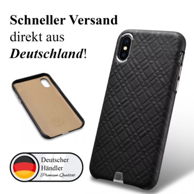Schutzhülle Echtes Leder Case Hülle Für Apple iPhone X / Xs original Cover matt