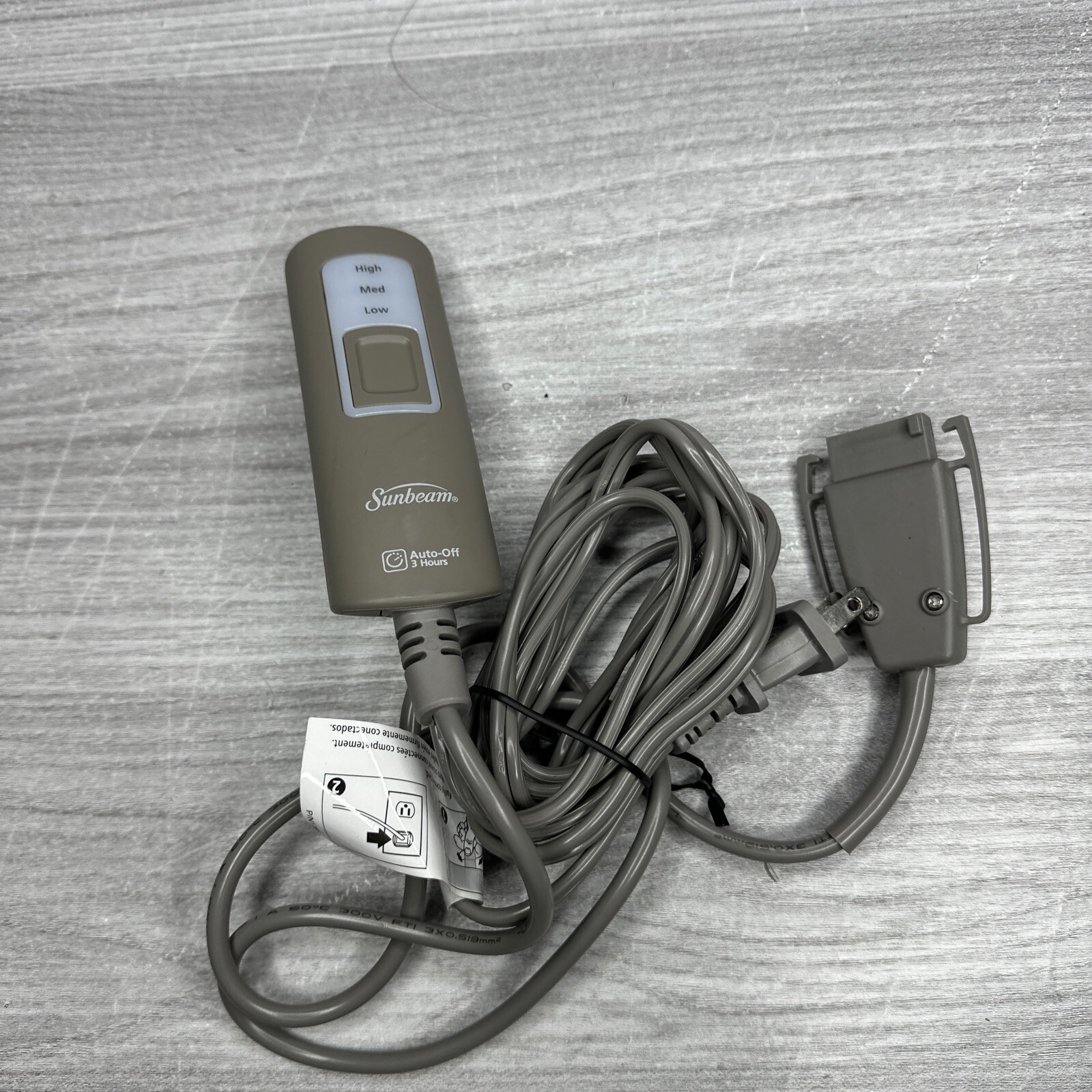 Sunbeam T85B Electric Blanket Throw Heat Controller 3Pin Cord Replacement eBay