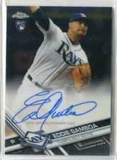 2017 Topps Chrome Eddie Gamboa AUTO AUTOGRPAH RC TAMPA BAY RAYS