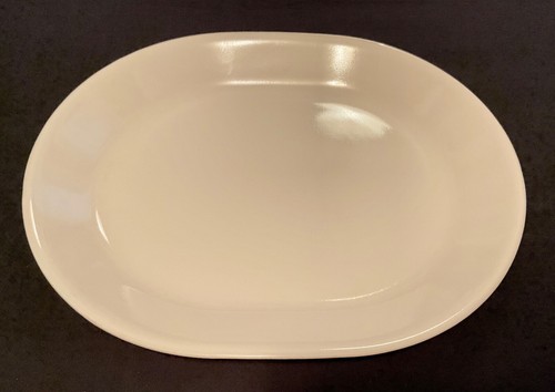 CORELLE BY CORNING 'SANDSTONE' BEIGE OVAL SERVING PLATTER 12.25x10x1" NEAR MINT