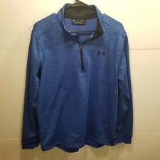 Under Armour Mens Blue Coldgear Quarter Zip Sweatshirt sz M Great Condition