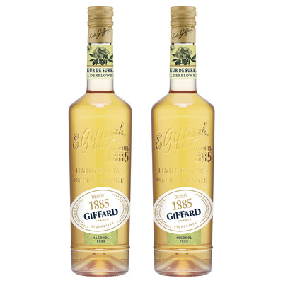 Giffard Depuis 1885 Elderflower Alcohol-Free Liqueur Syrup - Made in France 2 PK