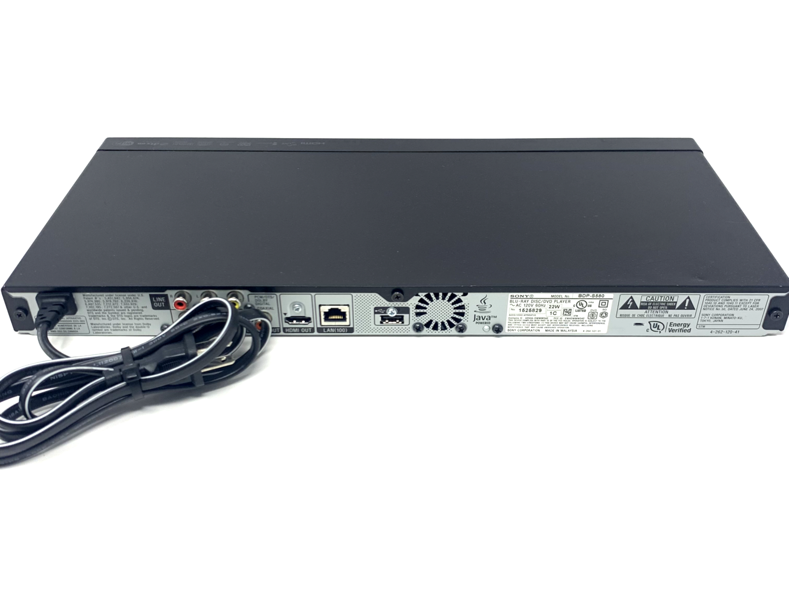 Sony BDPS580 3D BluRay/DVD Player With Builtin WiFi/Streaming