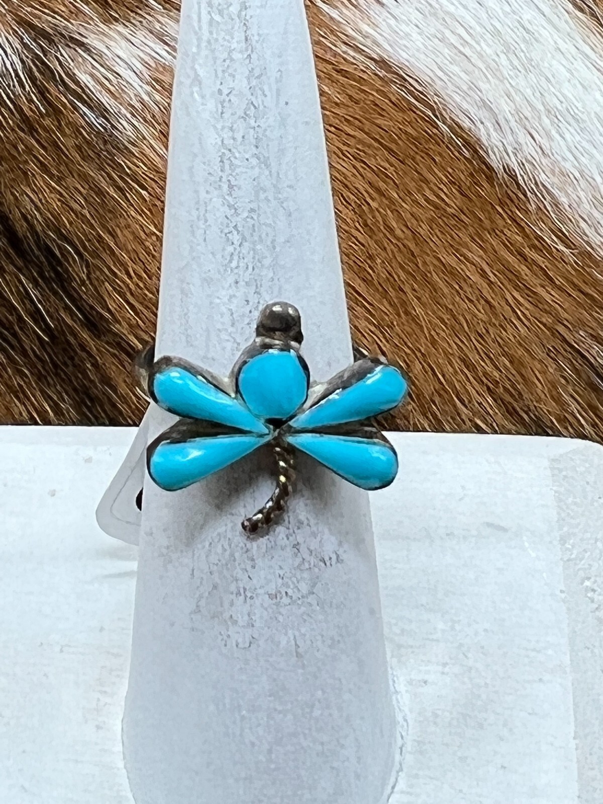 TURQUOISE ~ DRAGONFLY ~ RING (6.25) - image 1