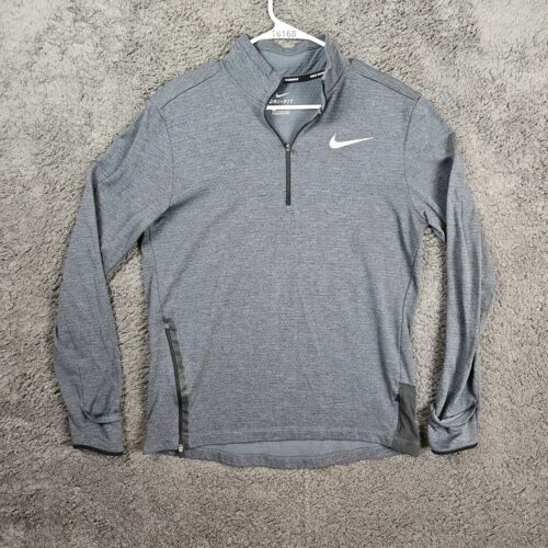 Nike Running Therma-Fit Size M Quarter-zip Sweater Dark Gray